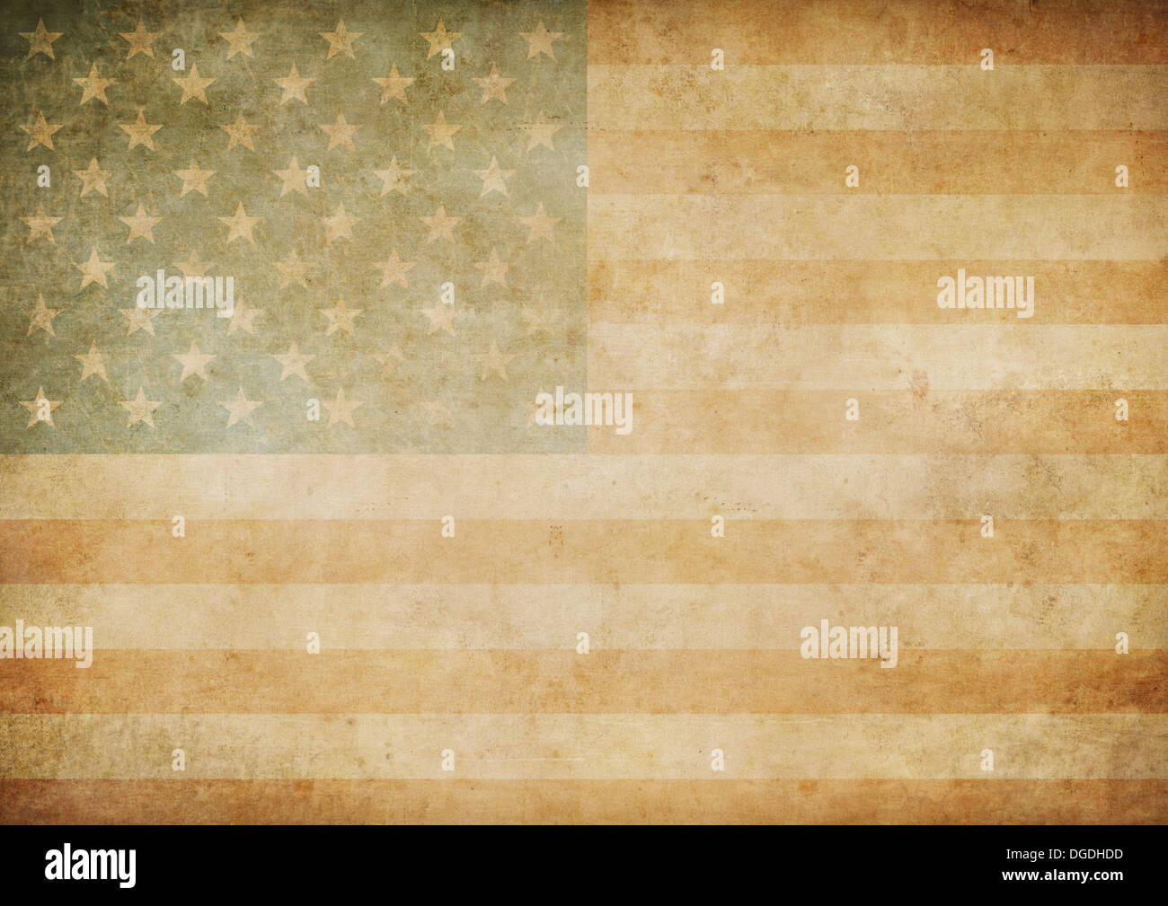 amerikanische oder Usa alte Flagge Papierhintergrund Stockfoto