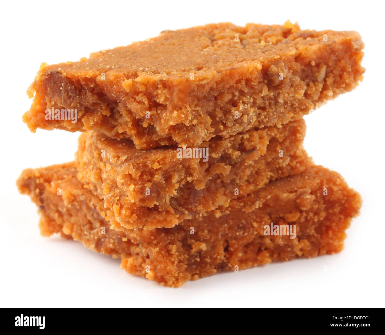 Barfi, hergestellt aus Erdnuss und Kokos Stockfoto