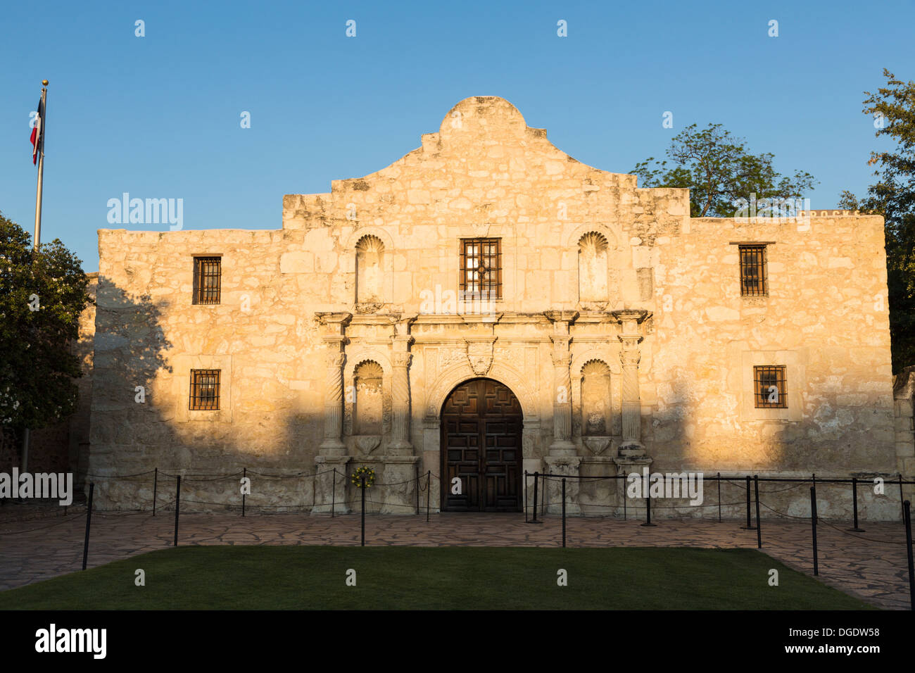 Die Alamo an einem sonnigen Tag San Antonio Texas USA Stockfoto