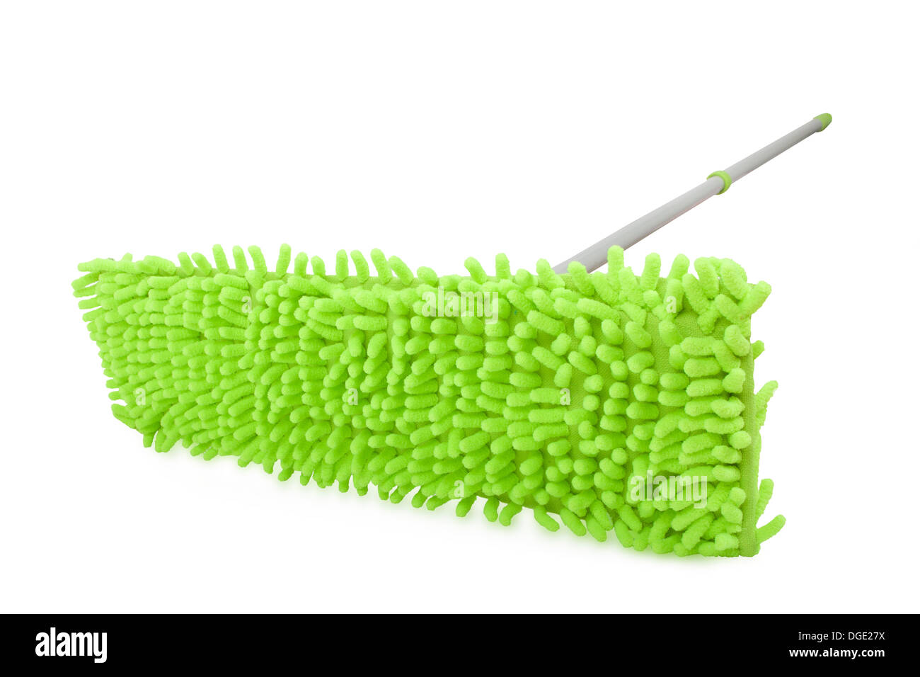 grüne Mop isoliert auf weißem Hintergrund Stockfoto