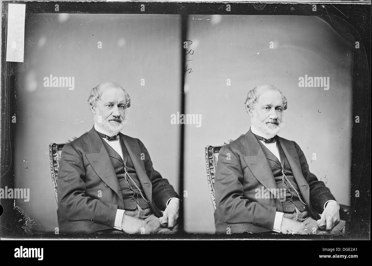 Ein Porträt des ehrenwerten Adolf E. Borie, Marineminister unter Präsident Ulysses S. Grants Kabinett. Dieses historische Bild zeigt eine Schlüsselfigur der US Navy während der Zeit nach dem Bürgerkrieg. Stockfoto