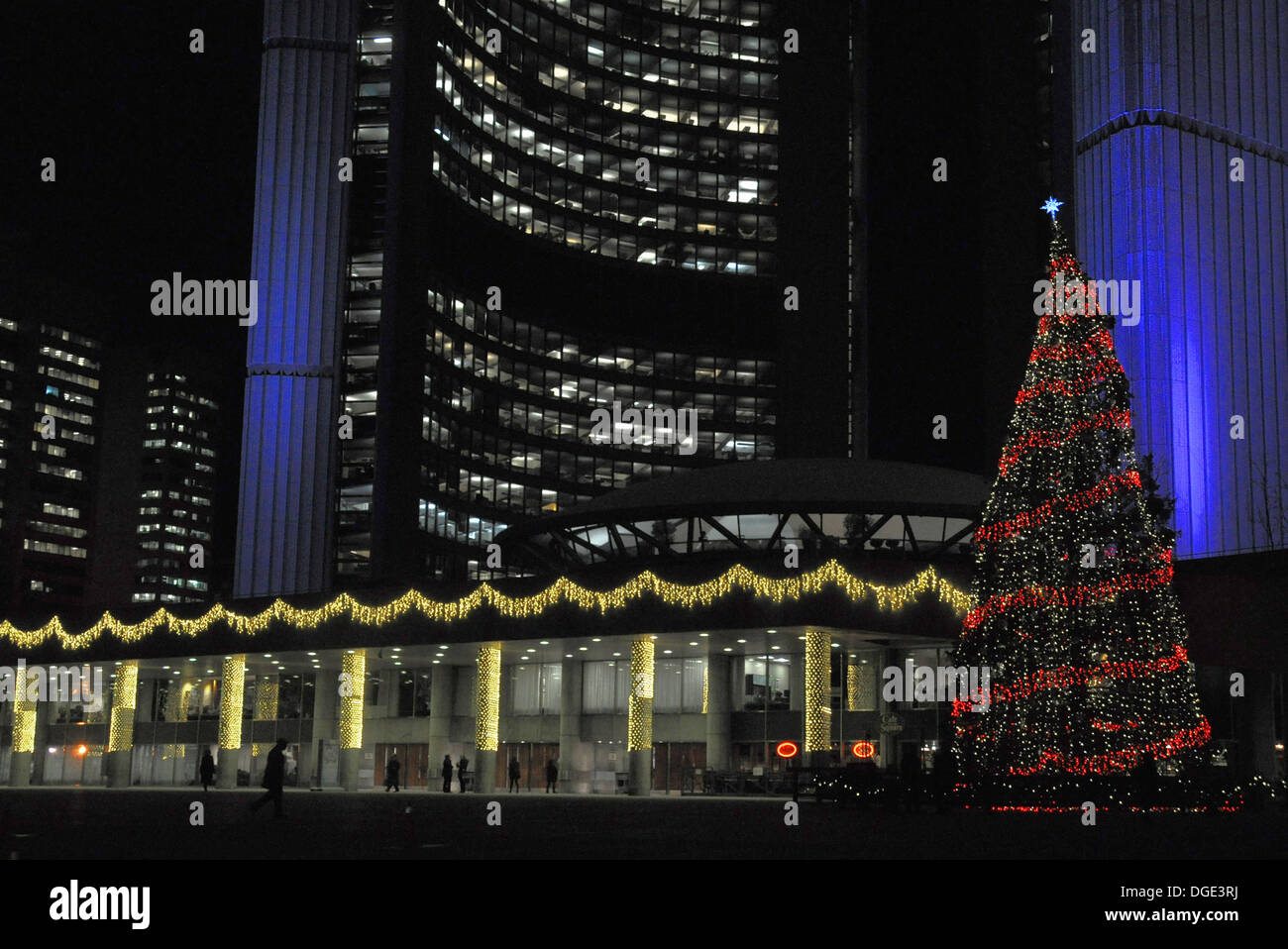 Toronto City Hall zu Weihnachten Stockfoto