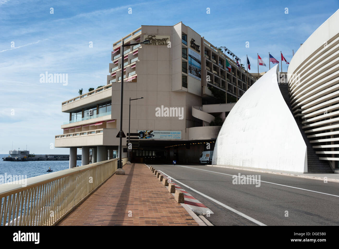 Boulevard Louis II Monaco Stockfoto