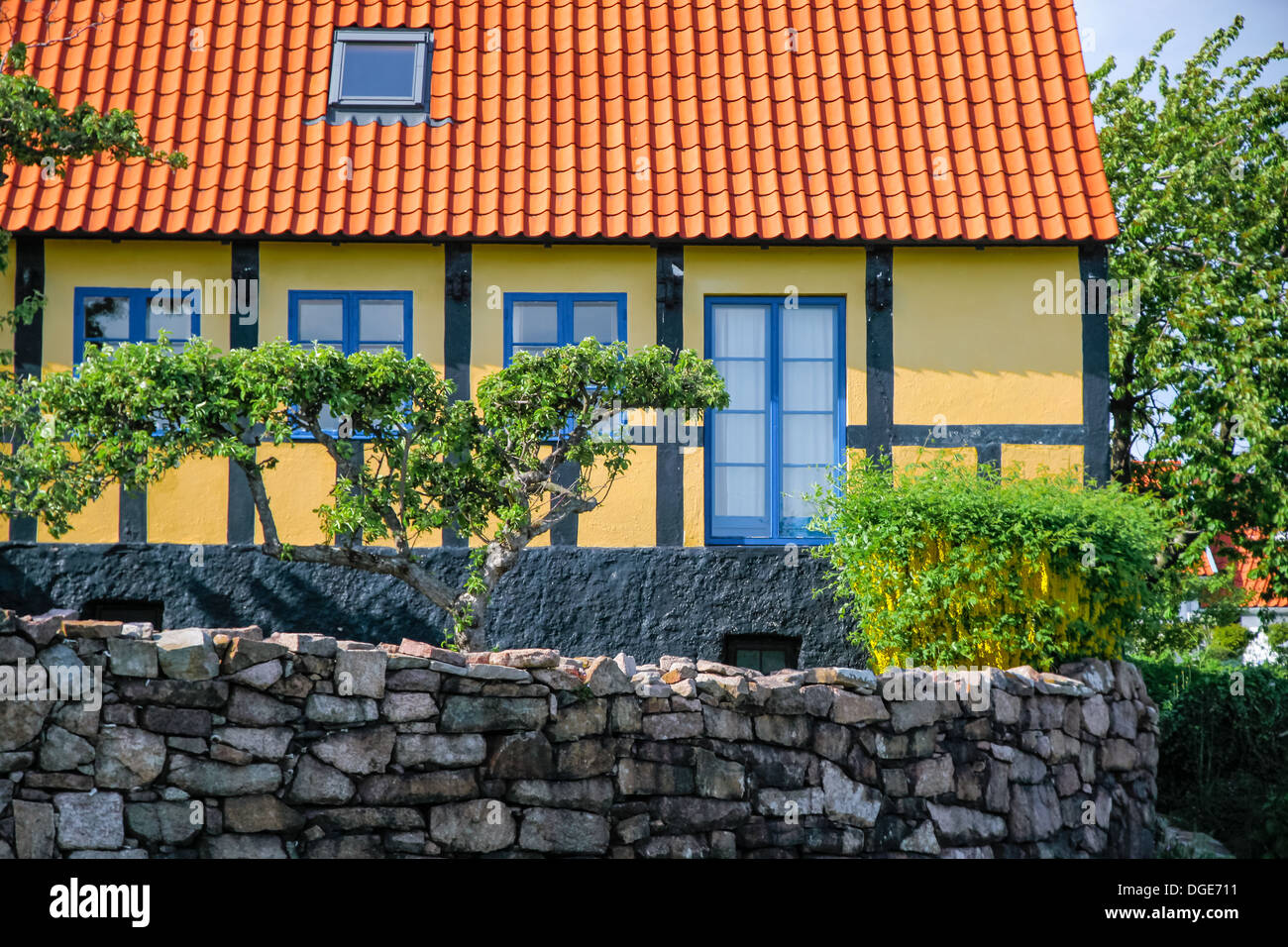Sommerhaus in der Nähe von Svaneke auf Bornholm, Dänemark Stockfoto