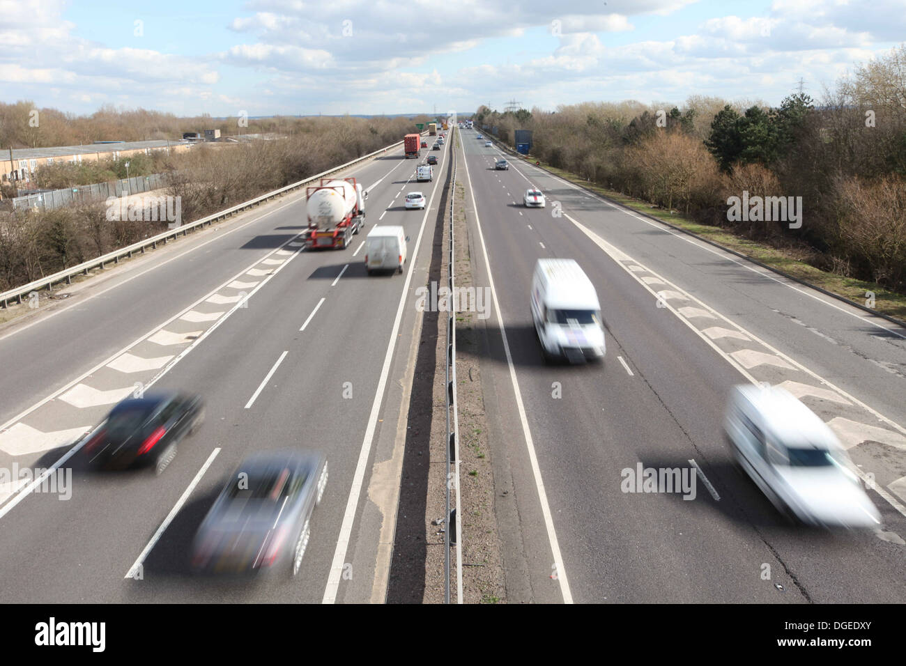 A14-SCHNELLSTRAßE IN CAMBRIDGE Stockfoto