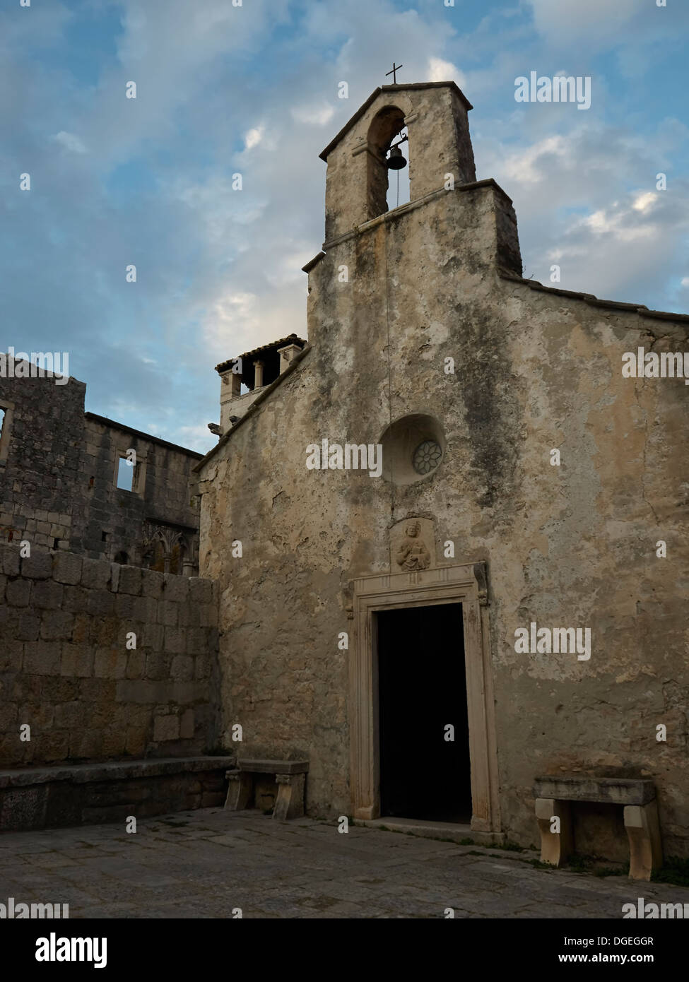 Kirche Sveti Petar in Stadt Korcula, Kroatien Stockfoto