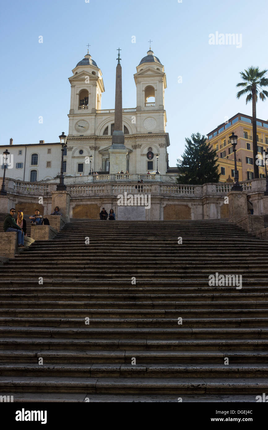 Piazza di Spagna   Roma - Trinità de' Monti Stockfoto