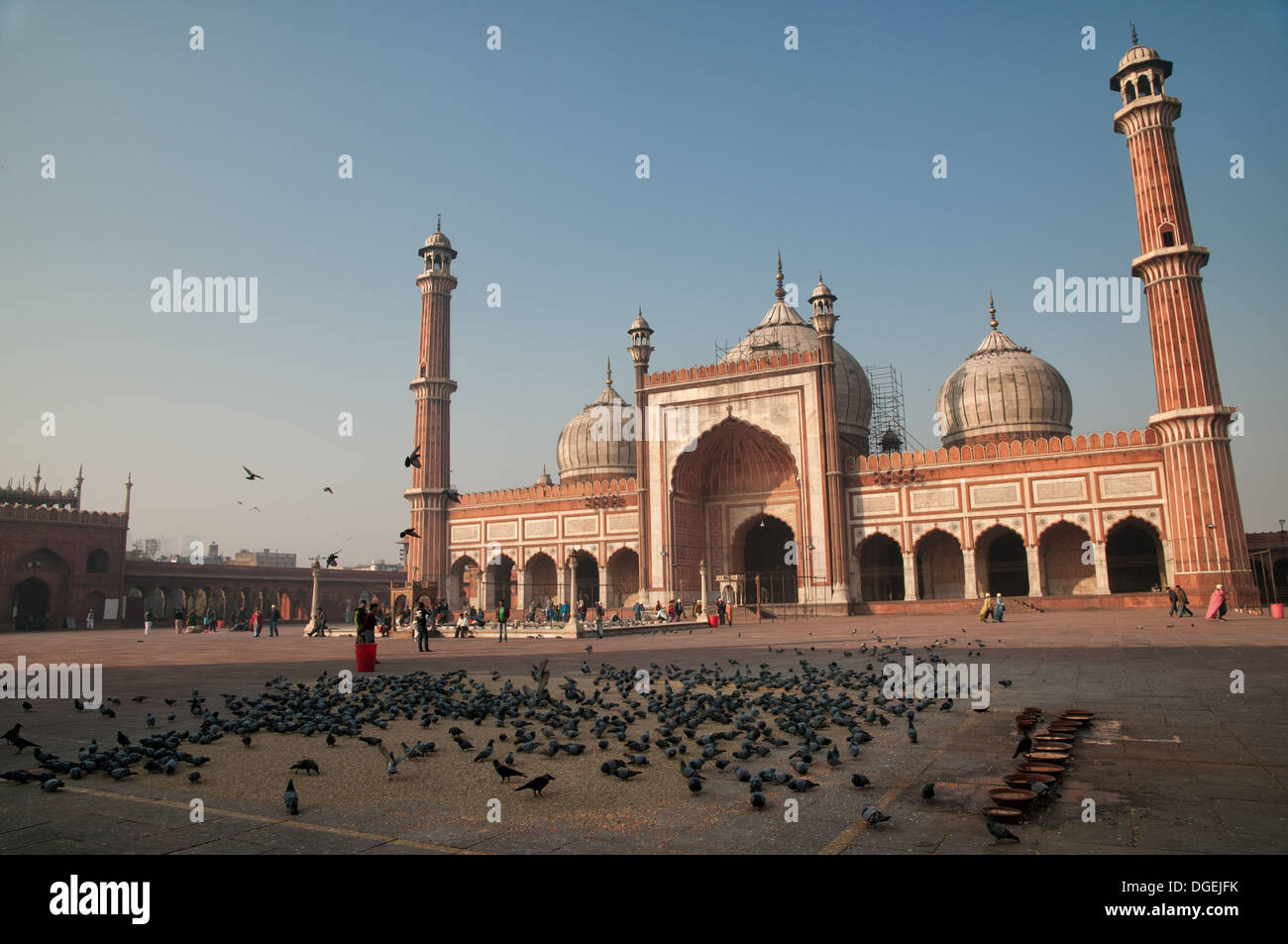 Jama Masjid Moschee in Old Dehli, Indien Stockfoto