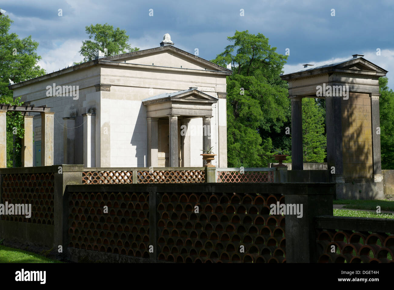 Tee-Pavillon auf der römischen Bäder SansSouci Park, Potsdam, Deutschland Stockfoto