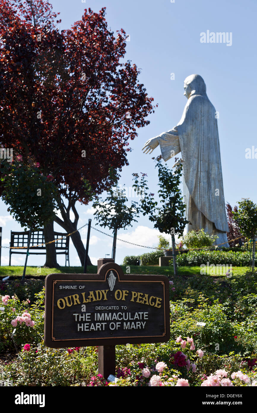 Schrein von unsere Dame Peace, römisch-katholische Pfarrei der Diözese von San Jose, Santa Clara, Kalifornien, USA Stockfoto