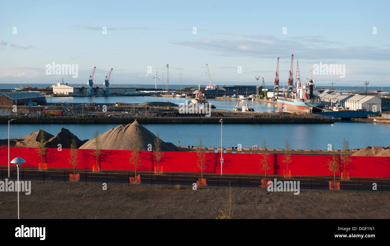 Swansea docks Dockland industrielle Ansicht SA1 Wales KATHY DEWITT Stockfoto