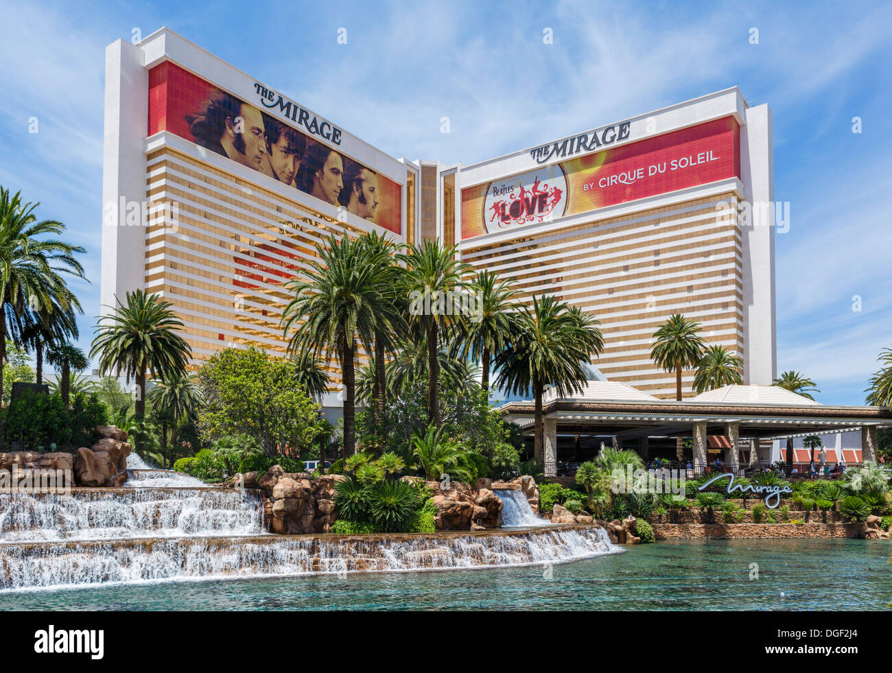 Das Mirage Hotel &amp; Casino, Las Vegas Boulevard South (The Strip), Las Vegas, Nevada, USA Stockfoto
