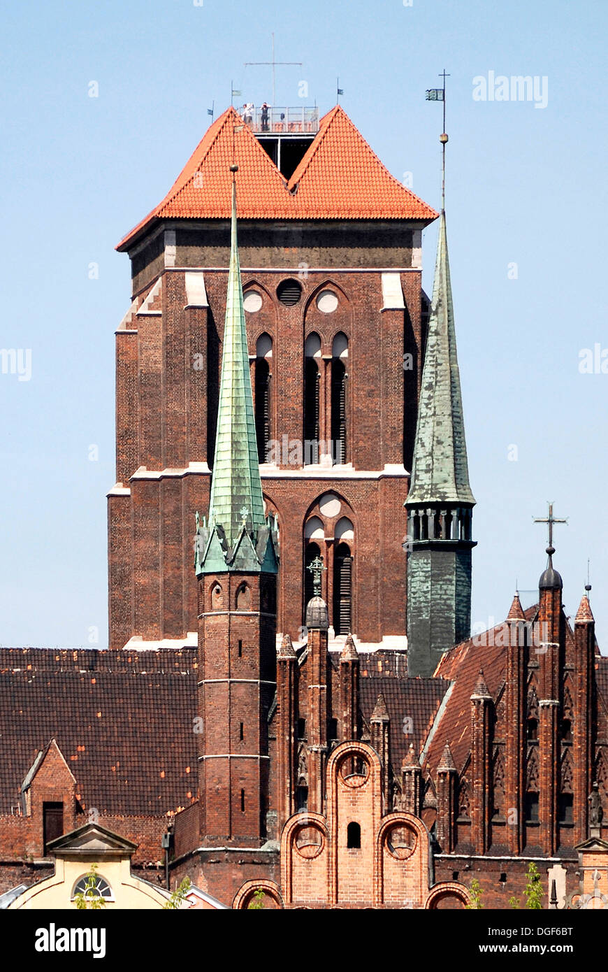 Kirche der Heiligen Maria von Danzig - Marienkirche. Stockfoto