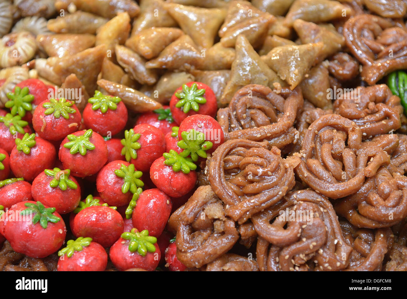Süßwaren, Marrakesch, Marrakech-Tensift-El Haouz Region, Marokko Stockfoto