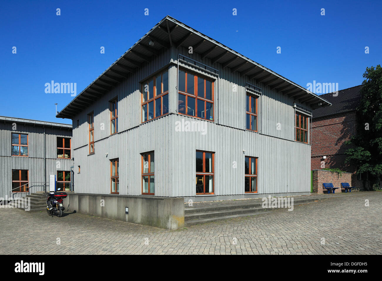Haus Ripshorst, Rasenspiels Zum Emscher Landschaftspark, Oberhausen, Ruhrgebiet, Nordrhein-Westfalen Stockfoto