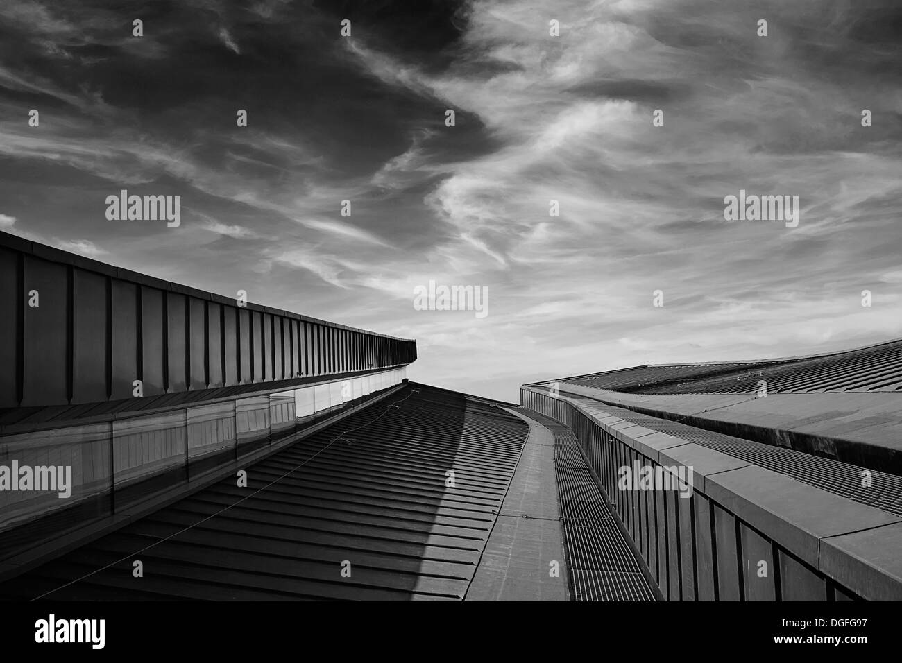 Splashpoint Leisure Centre, Worthing, Großbritannien. Architekt: Wilkinson Eyre Architects, 2013. Dach-Detail. Stockfoto