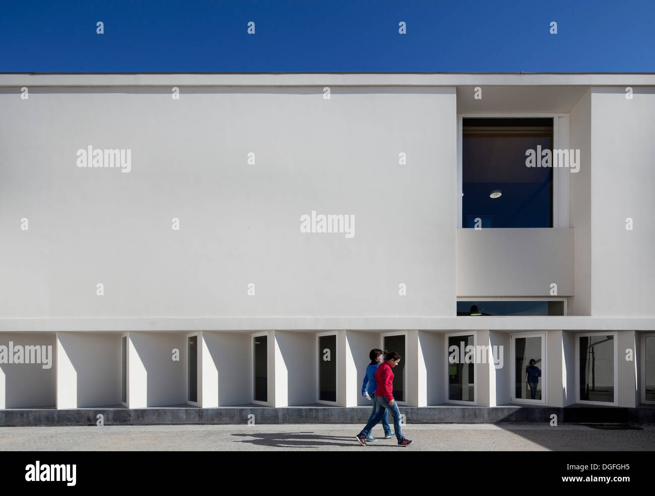 Francisco de Arruda School, Lissabon, Portugal. Architekt: José Neves, 2013. Stockfoto