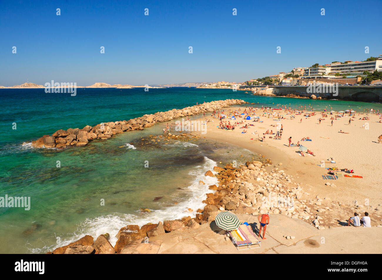 Marseille - Strand der Zweiradspezialist Stockfoto