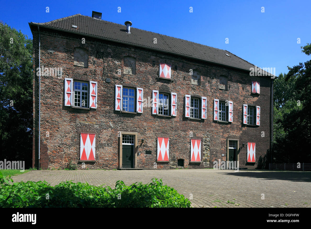Holtener Burg, Kastell Holten in Oberhausen-Holten, Ruhrgebiet, Nordrhein-Westfalen Stockfoto