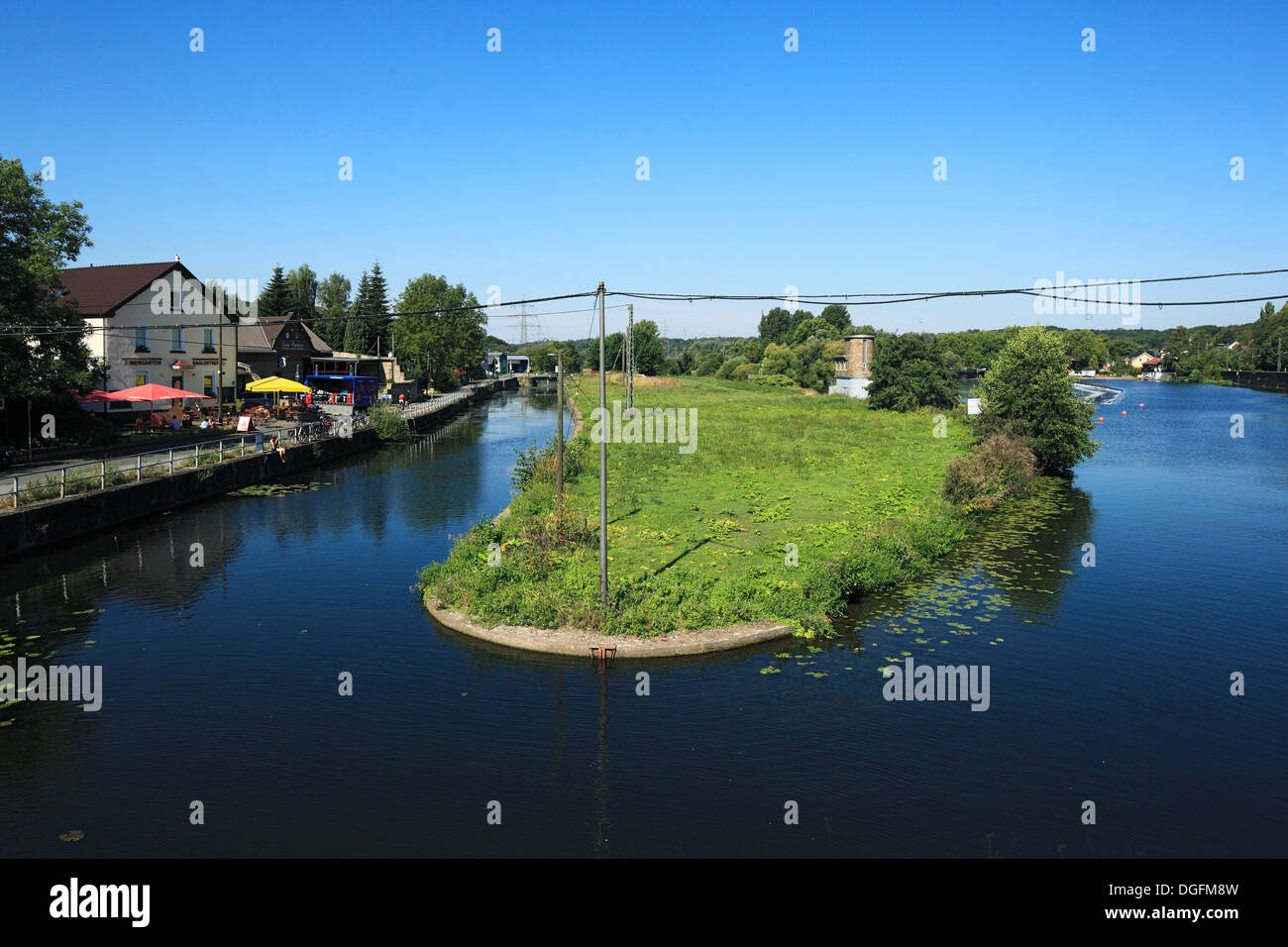 Dahlhausener Ruhrauen Und Ruhrlandschaft Bei Bochum-Dahlhausen, Ruhrgebiet, Nordrhein-Westfalen Stockfoto