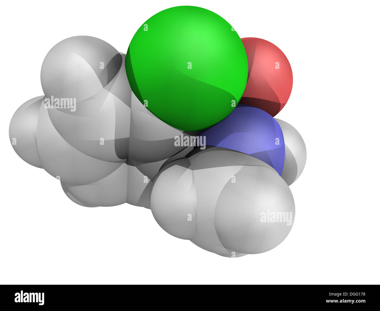 Chemische Struktur von Ketamin, eine betäubende Droge mit schnelle antidepressive Eigenschaften Stockfoto
