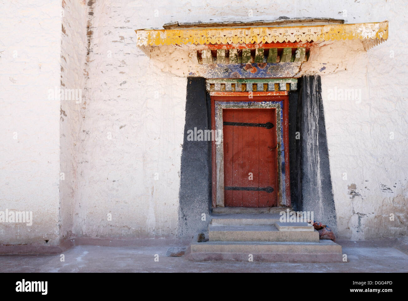 Tür, Innenhof, Potala-Palast, Winterpalast des Dalai Lama, Lhasa, Tibet, China, Asien Stockfoto