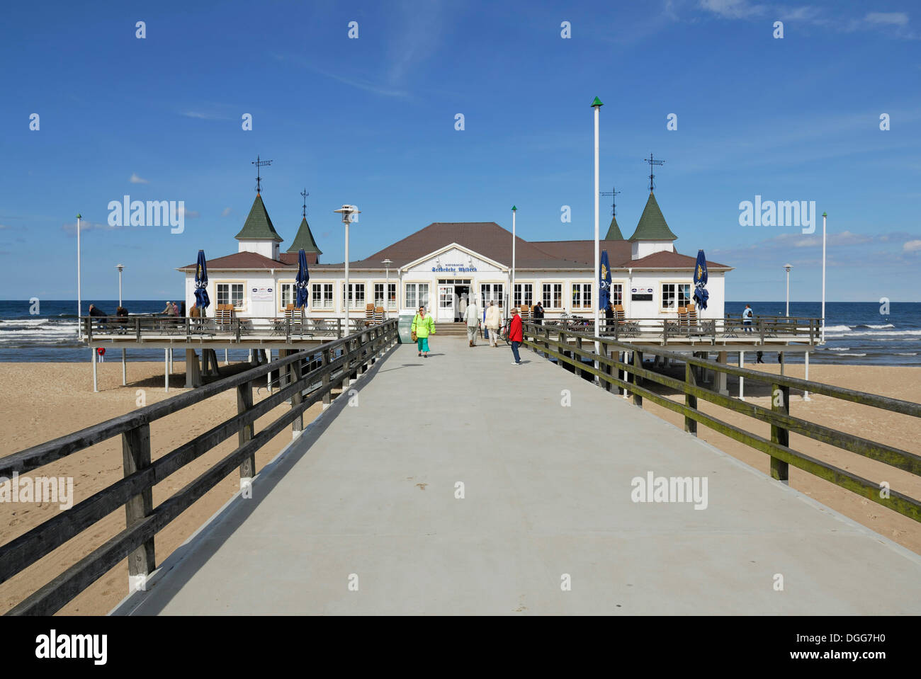 Pier, Seebad Ahlbeck, Kaiserbad, Insel Usedom, Ostsee, Mecklenburg