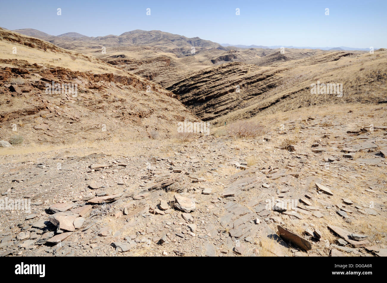 Wüstenlandschaft in der Nähe Kuiseb Canyon, Namib-Wüste, Namibia Stockfoto