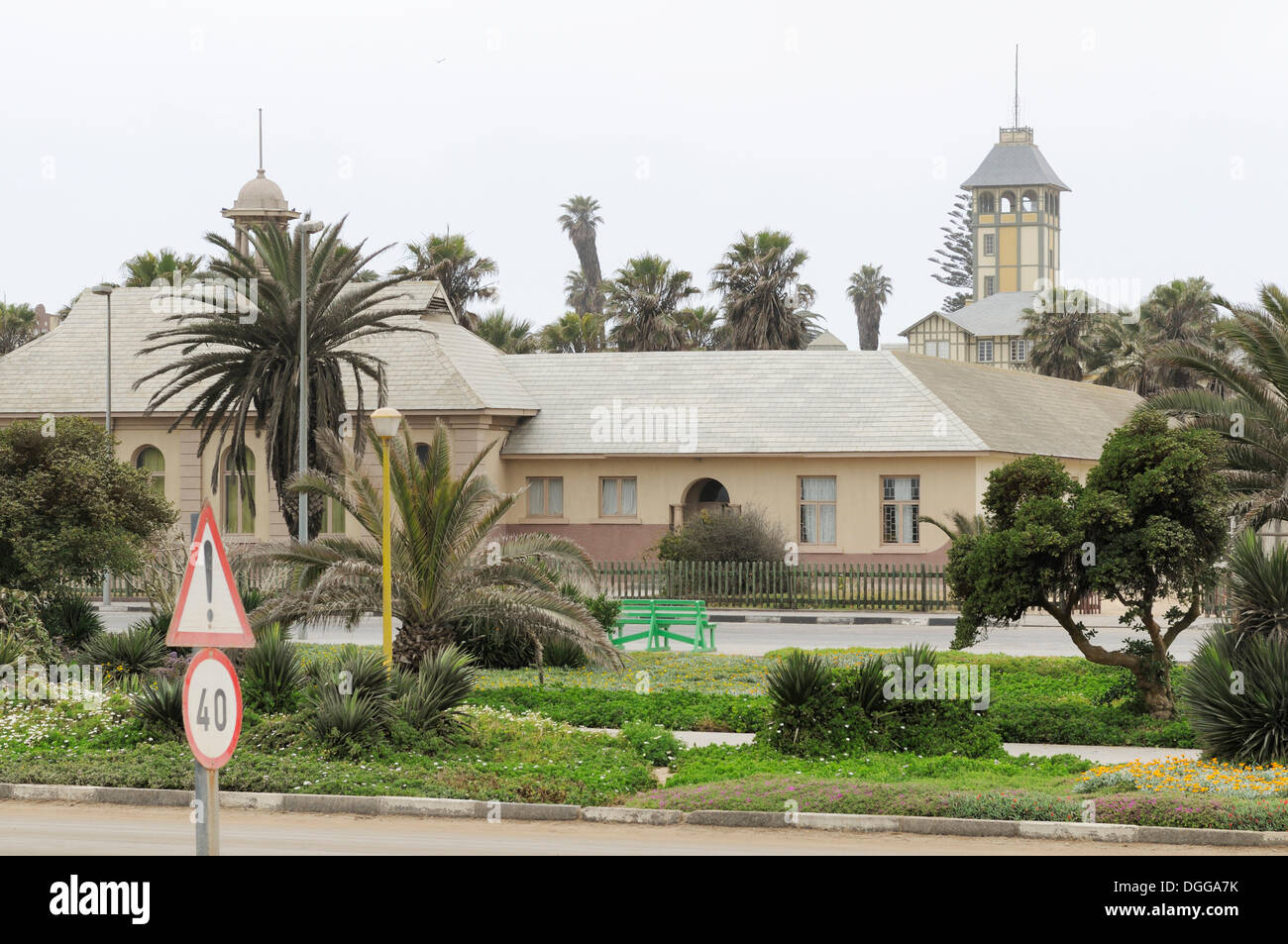 Damara Turm der Woermann Haus, Swakopmund, Namibia Stockfoto