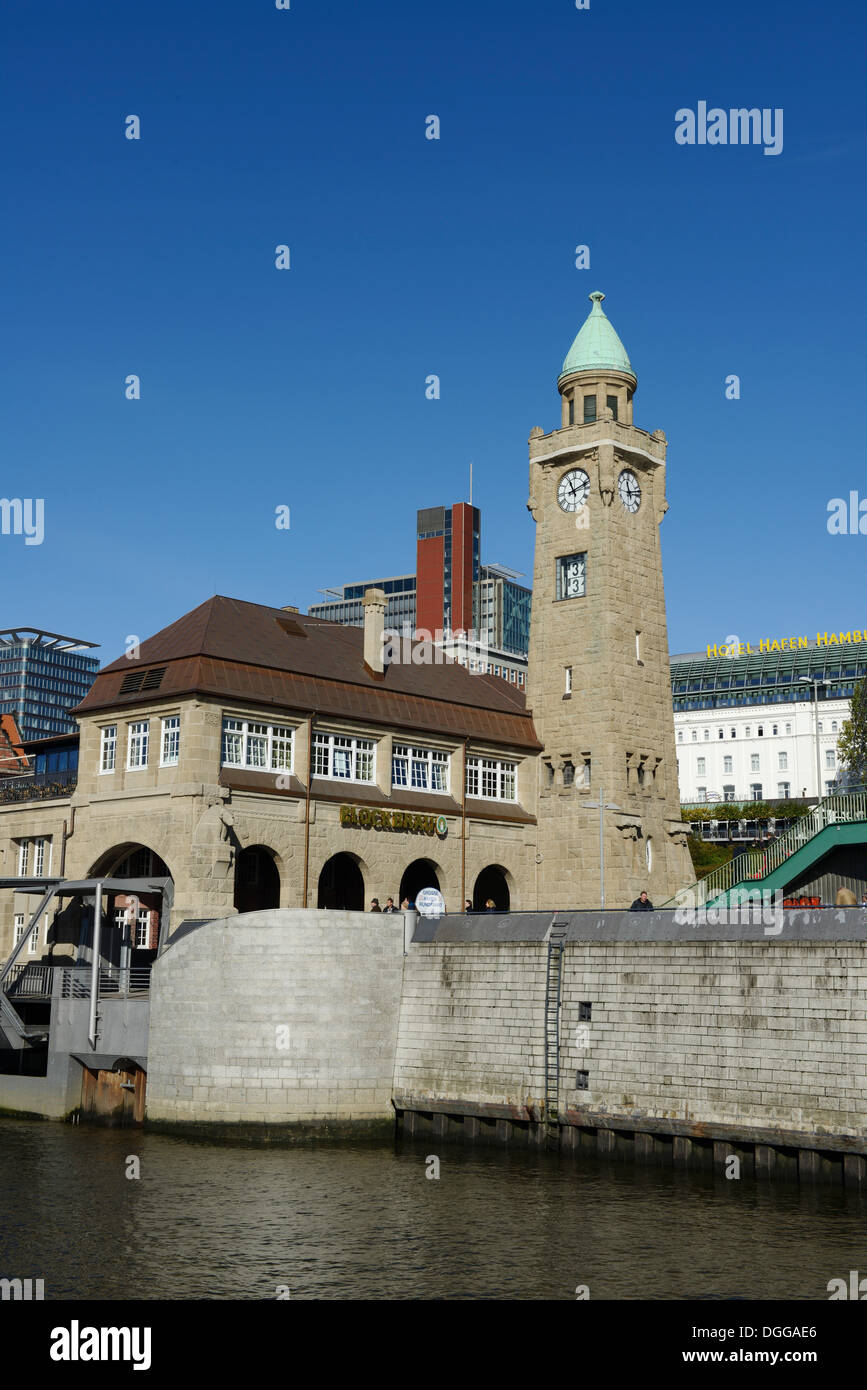 Turm, St. Pauli Landungsbrücken, Hafen, Hansestadt Hamburg Stockfoto