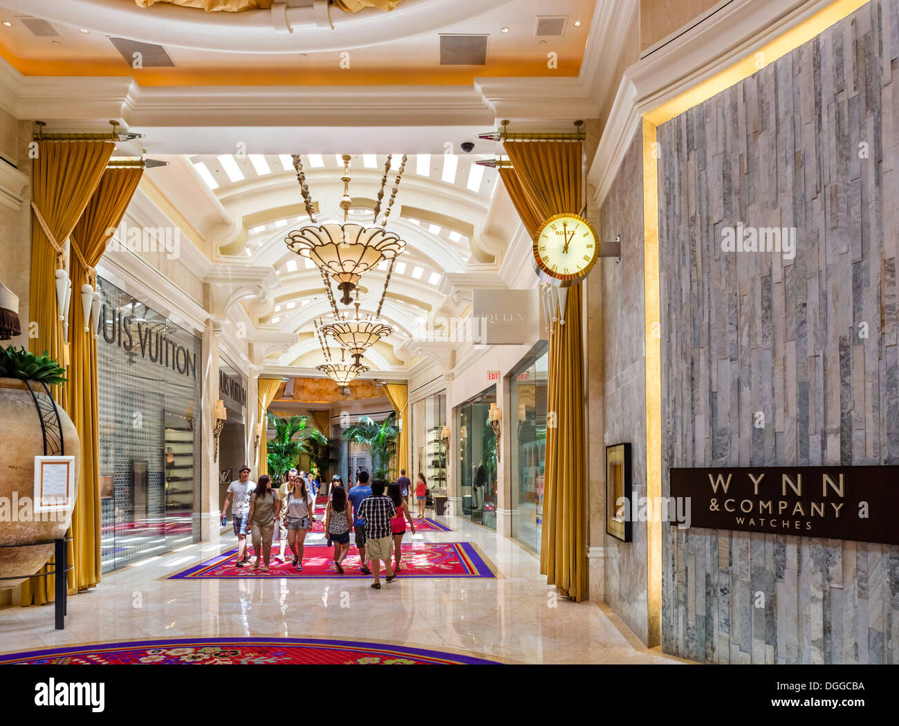 Wynn Esplanade Shoppes, Wynn Hotel and Casino, Las Vegas Boulevard South (Balken), Las Vegas, Nevada, USA Stockfoto