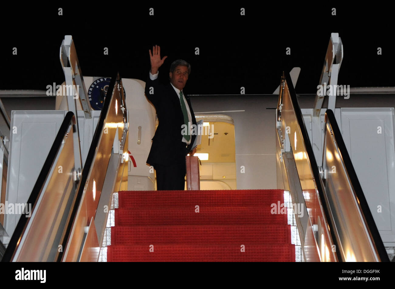 Secretary Kerry fährt auf Europareise Stockfoto