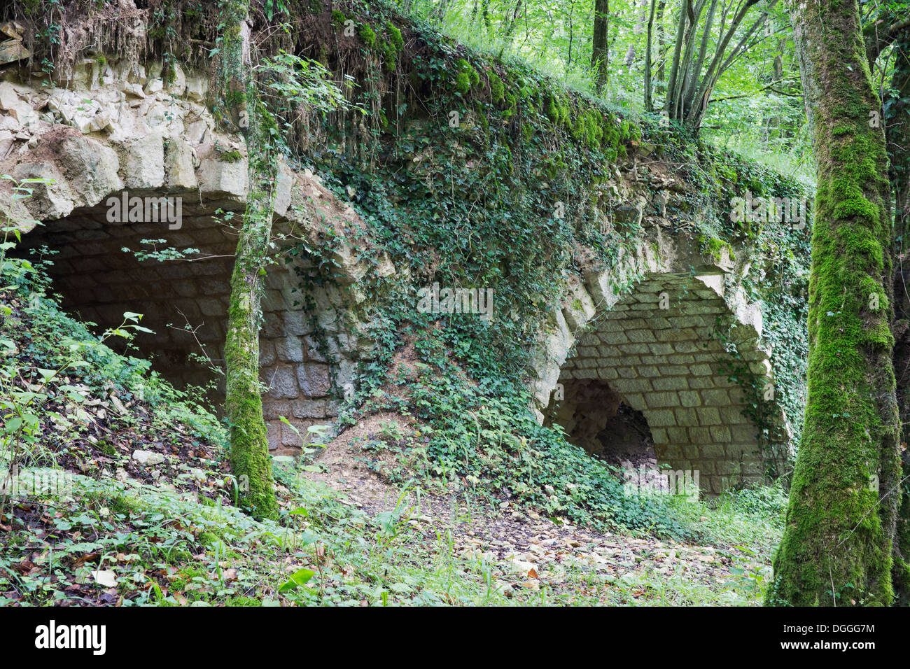 Überblick über die Batterie de l'Hôpital Stockfoto