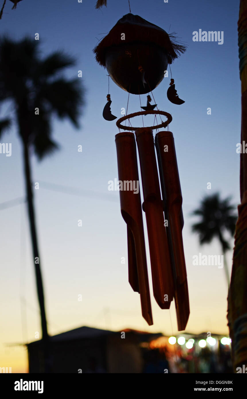 Hippie-Markt in der Nacht, Conil De La Frontera Stockfoto