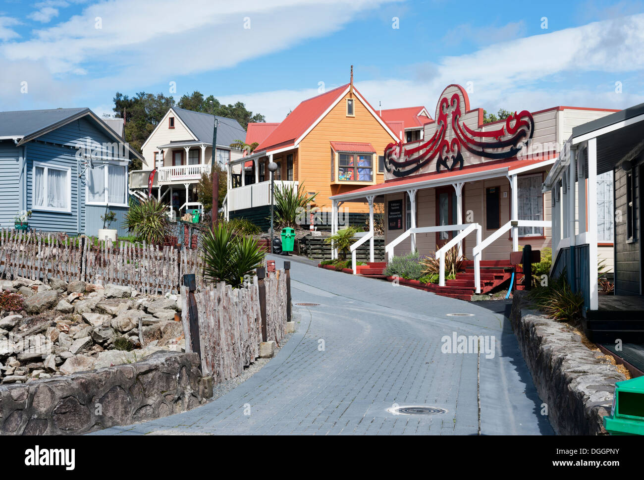 Whakarewarewa Thermal Village, Rotorua Maori, North Island, Neuseeland. Stockfoto