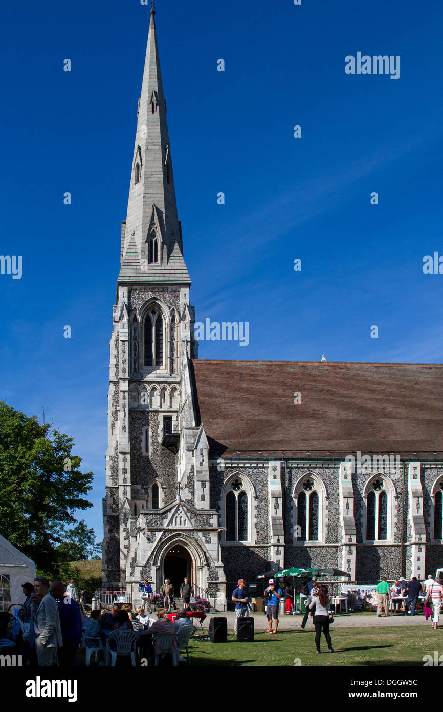 Eine Kirche-Fete am St. Alban-Kirche, lokal oft einfach als die englische Kirche in Kopenhagen, Dänemark Stockfoto