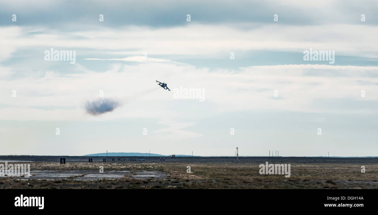 Eine deutsche Luftwaffe AG-51 Tornado zieht in Mountain Home Air Force Base, Idaho, 16. Oktober 2013. Der Flug war Teil des Berges Roundup, eine massive Multi-service, multi-nationalen Bewegung. Stockfoto