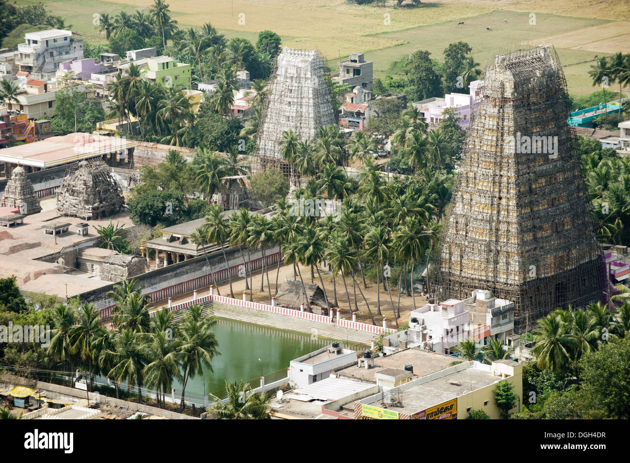 Herrn Bhakthavatsaleswarar Tempel Gopura Architektur 6. Jahrhundert Pallava Dynastie Indien Tamil Nadu Thirukalukundram Chengalpet Stockfoto