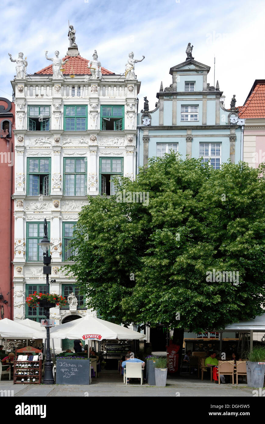 Goldenes Haus auf dem langen Markt in Danzig. Stockfoto