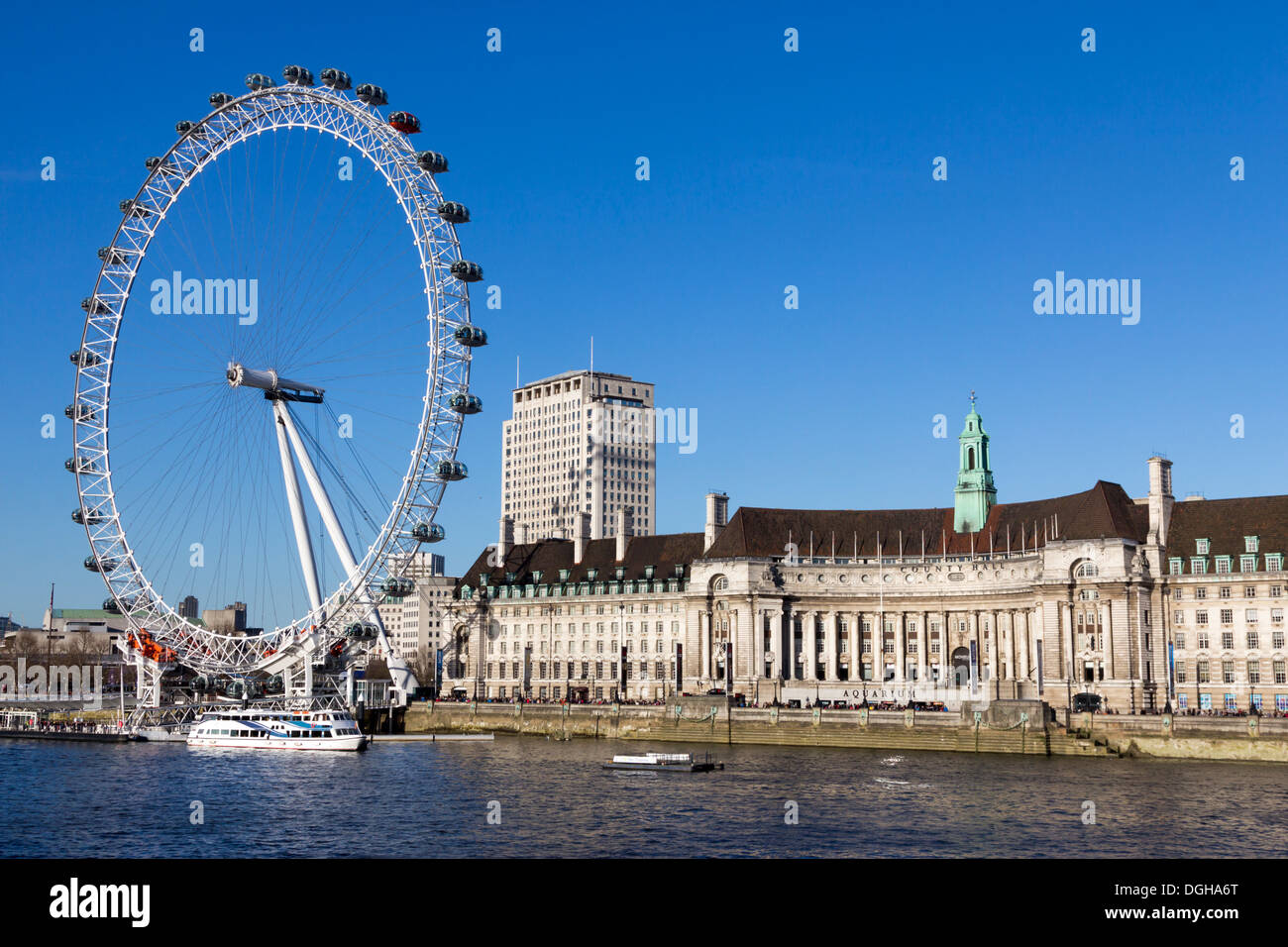 EDF Energy London Eye - Südufer - London Stockfoto