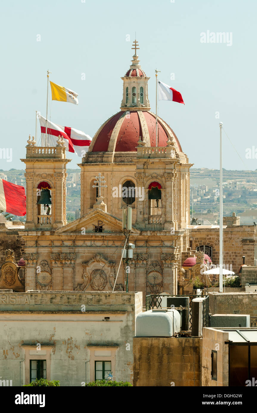 St.-Georgs Basilika, Rabat, Gozo, Malta Stockfoto