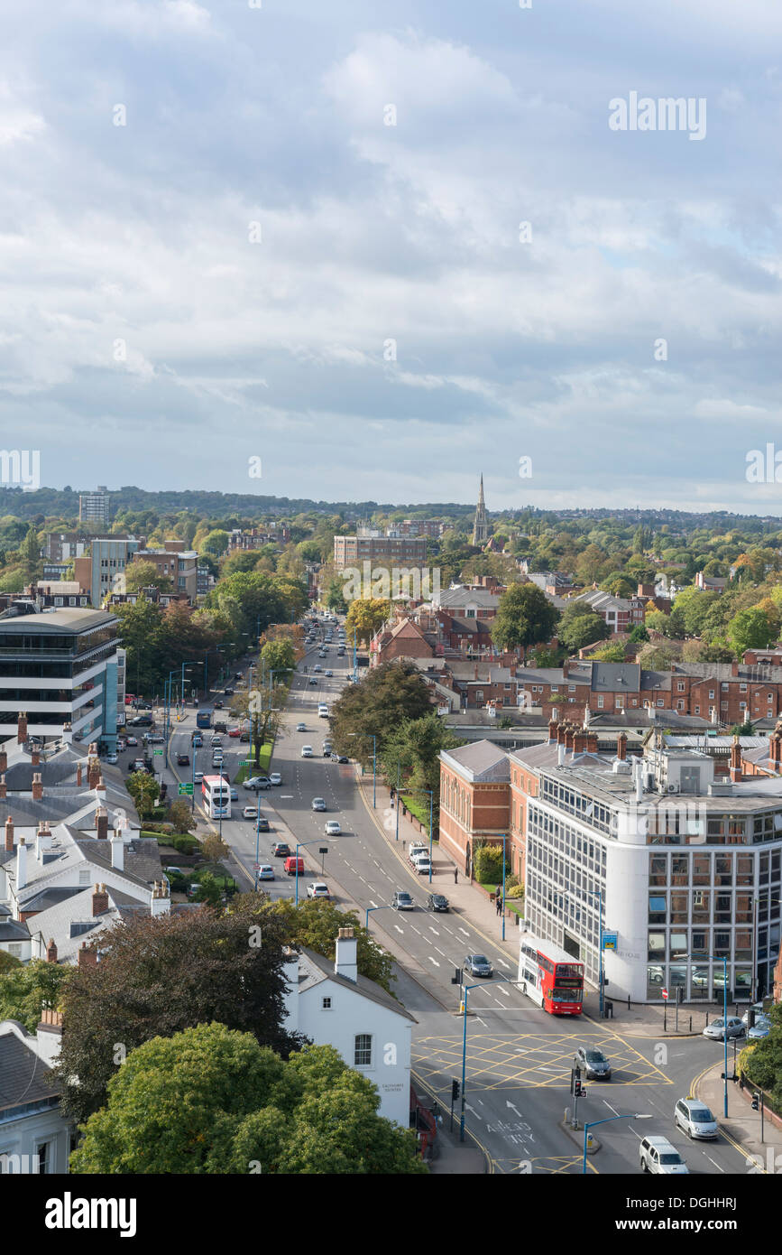 Die Hagley Road, Edgbaston, Birmingham, England Stockfoto