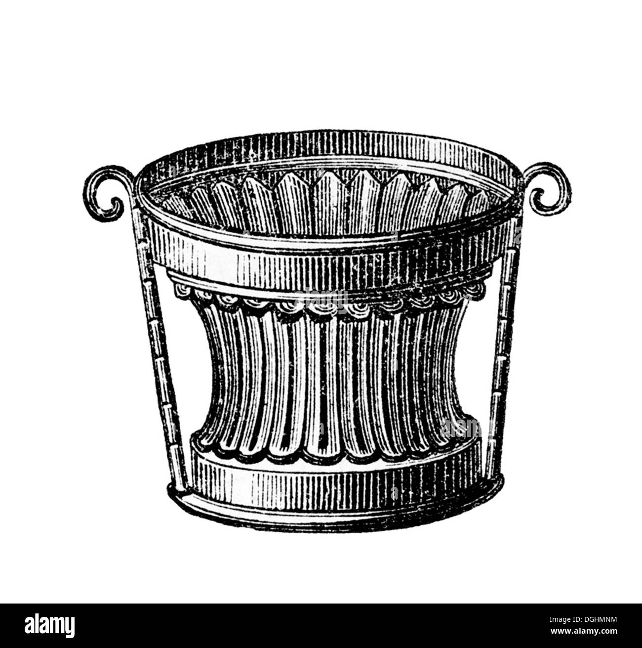 Backform für heiße Pie, historische Illustration aus: Marie Adenfeller, Friedrich Werner: illustrierte Kochen und Hauswirtschaft Stockfoto