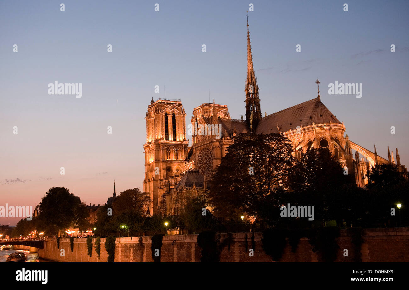Kathedrale Notre Dame, Paris, Ile de France Region, Frankreich, Europa Stockfoto