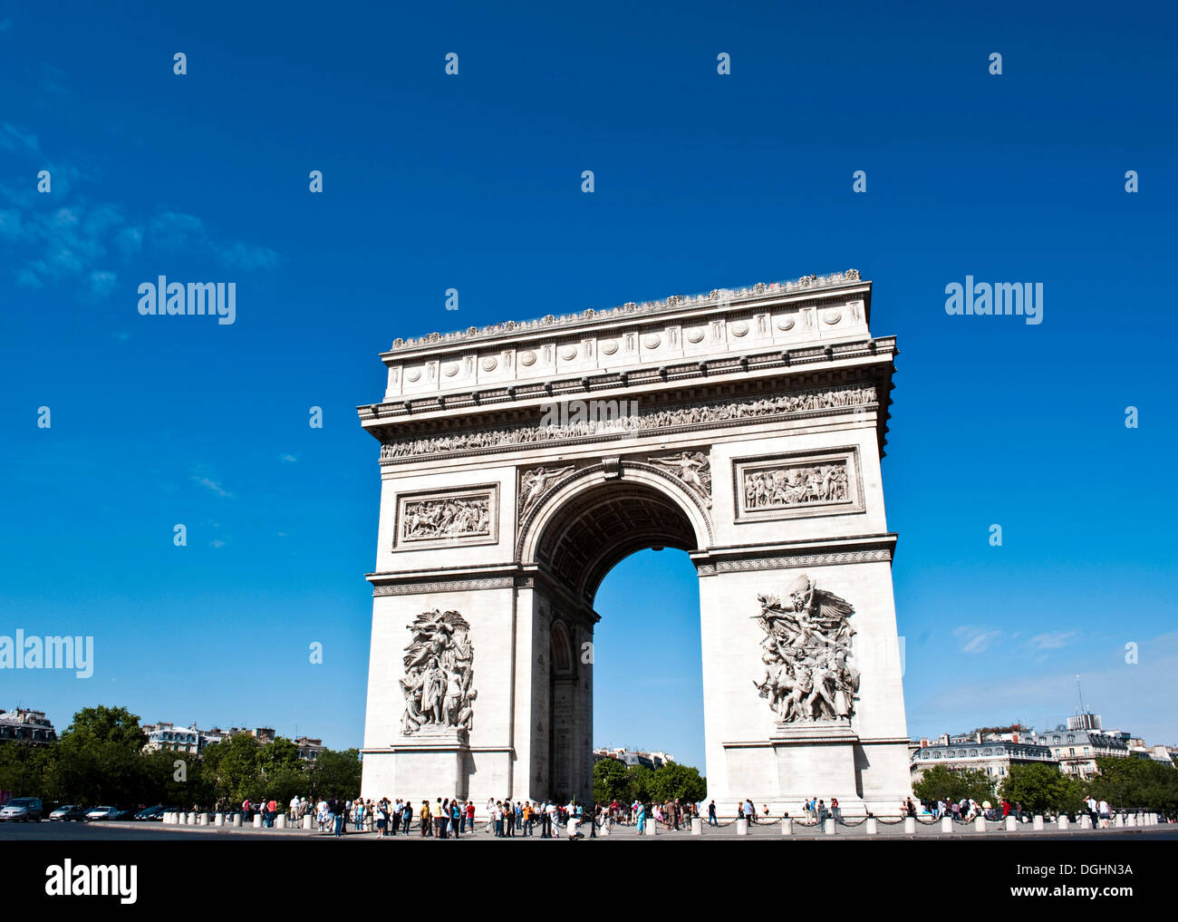 Arc de Triomphe Triumphbogen, Paris, Ile de France Region, Frankreich, Europa Stockfoto
