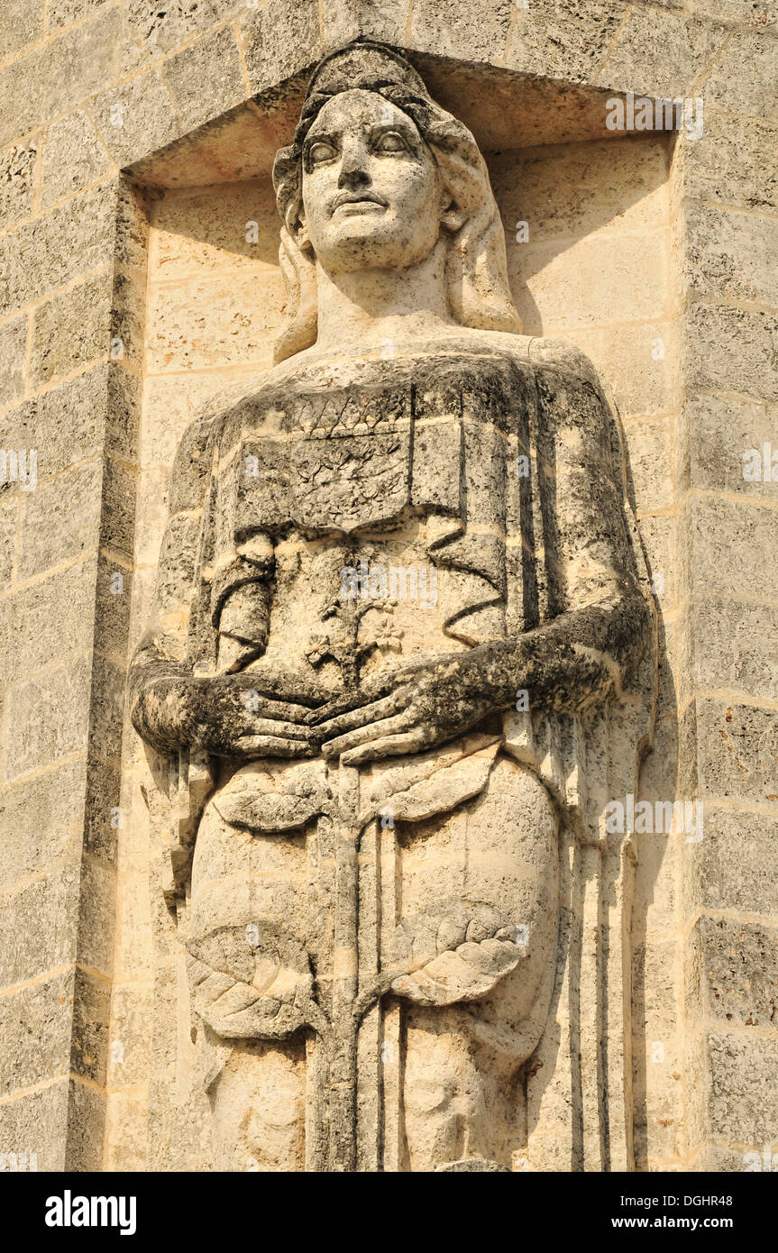 Detail des Mausoleums des Dichters und kubanischen Nationalhelden José Martí, Friedhof Cementerio de Santa Ifigenia Stockfoto