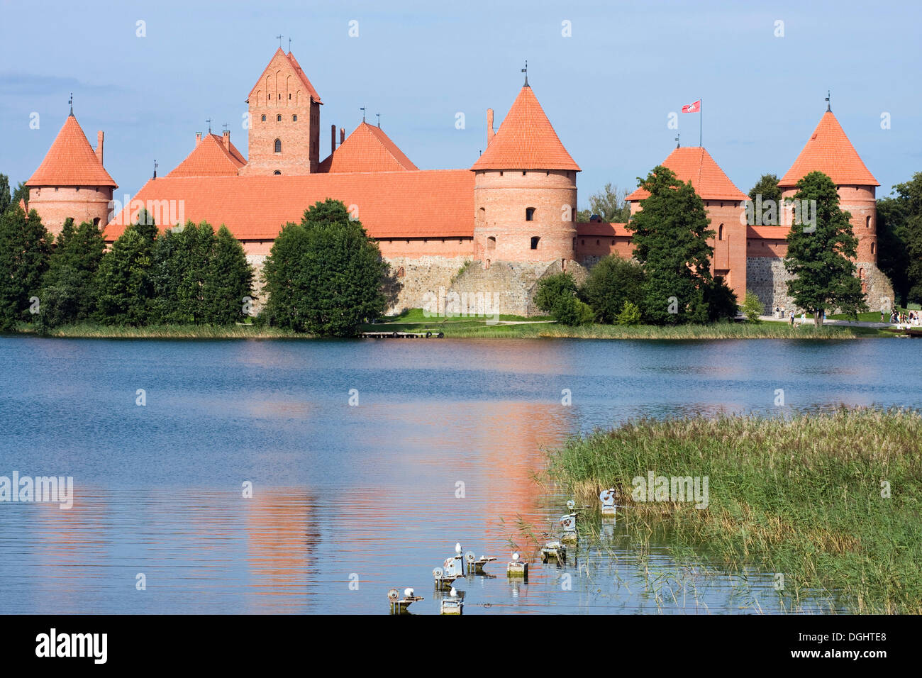 Trakai Insel Burg Trakai historischen Nationalpark, Litauen, Europa Stockfoto