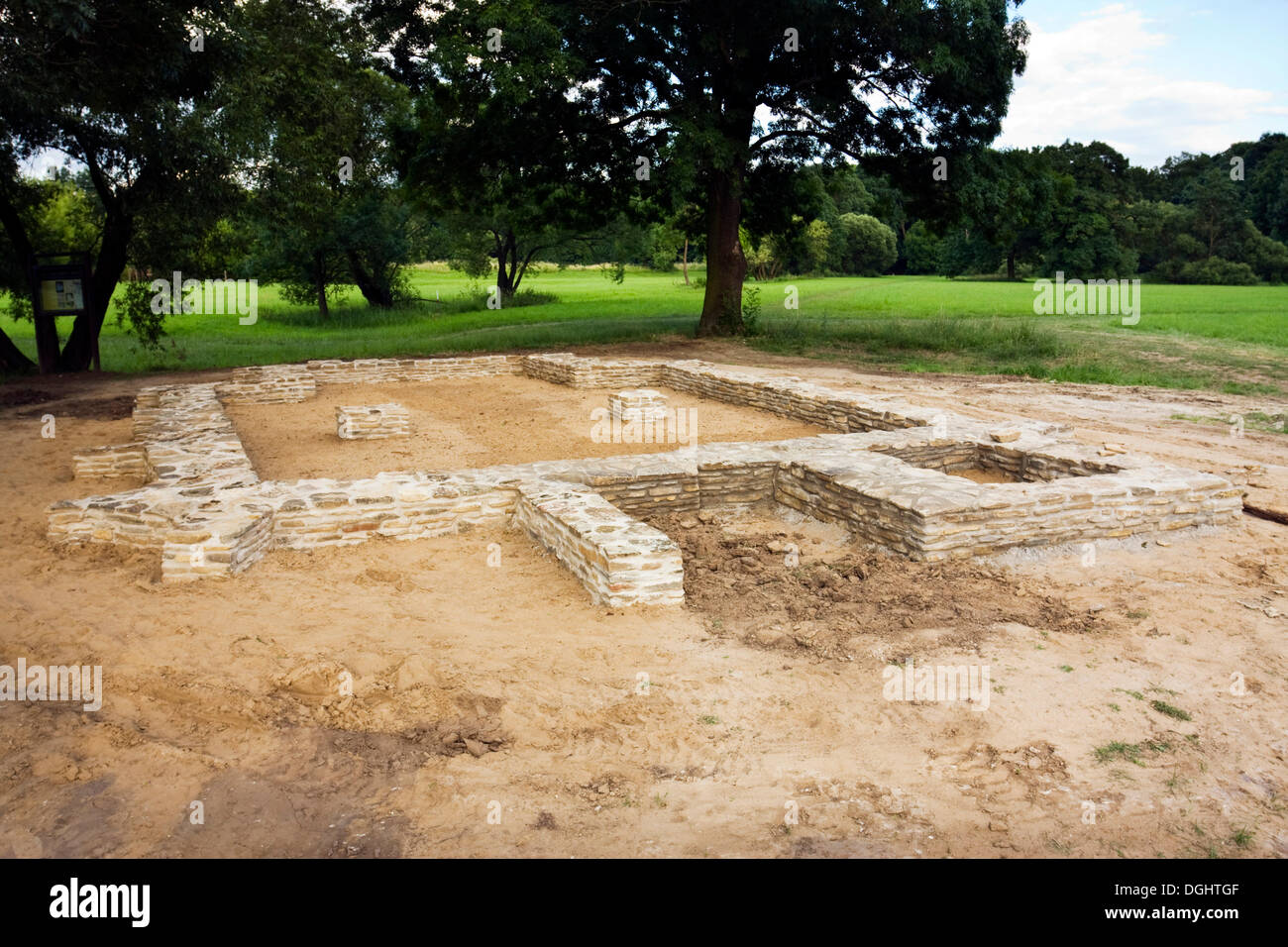 Die zehnte Kirche, Mikulcice, National Monument, Hodonin District, Region Süd-Mähren, Tschechische Republik, Europa Stockfoto