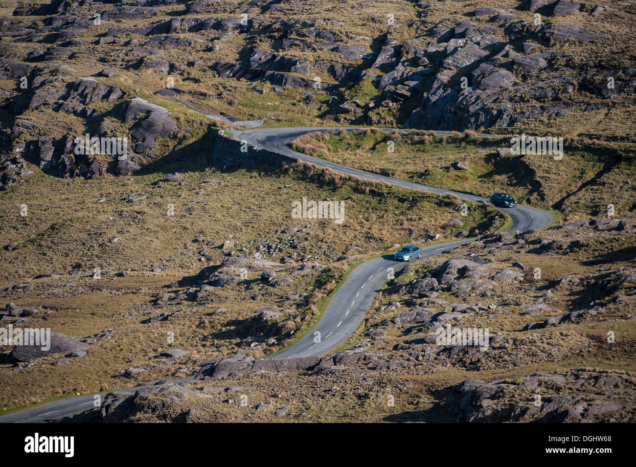 Passstrasse, Healy Pass, Republik Irland, Europa Stockfoto