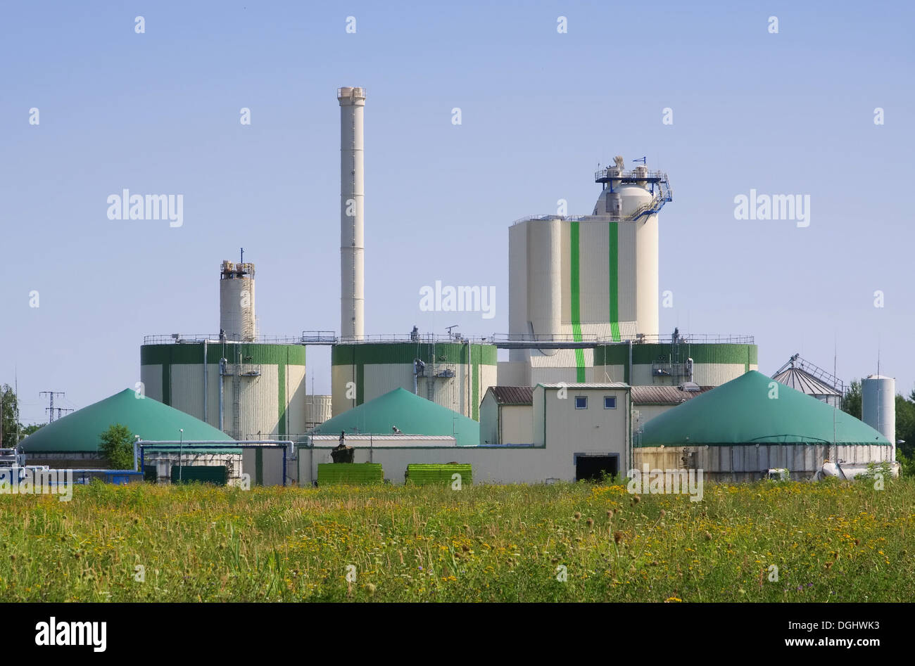 Biogasanlage - Biogasanlage 88 Stockfoto